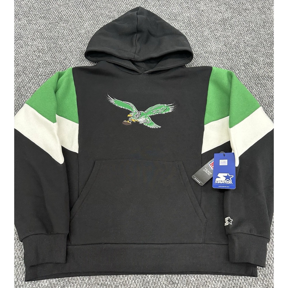 Philadelphia Eagles Women's XL Starter Retro Hoodie Sweatshirt Relaxed